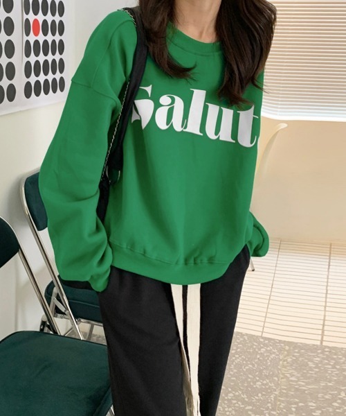 Miniministore（ミニミニストア）の「英字ロゴトレーナー裏起毛スウェット韓国風（スウェット・レディース・グレー/ブラウン/グリーン/ホワイト/ブラック・FREE）」の20枚目の写真