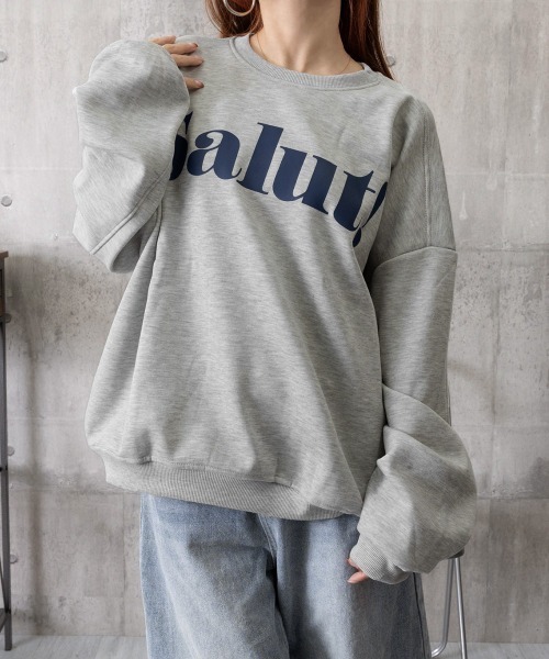 Miniministore（ミニミニストア）の「英字ロゴトレーナー裏起毛スウェット韓国風（スウェット・レディース・グレー/ブラウン/グリーン/ホワイト/ブラック・FREE）」の22枚目の写真