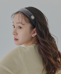 Phoebe（フィービィー）の「【生産終了】クラッシービジューカチューシャ/ベロア（カチューシャ）」