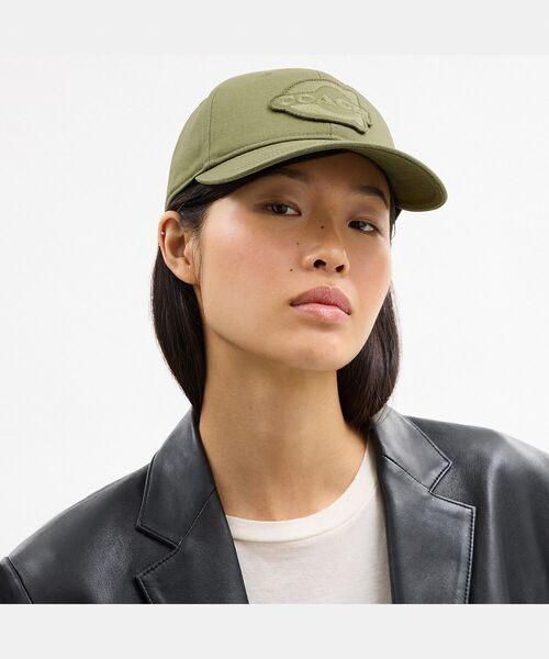 COACH(コーチ)の「ソーホー フラット ブリム ベースボール ハット(キャップ・レディース・グリーン系その他・ONE)」の3枚目の写真