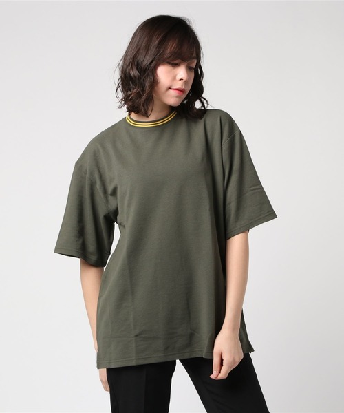 ARCHIVER(アーカイバ)の「【RES】鹿の子ライン入り刺繍クルーTシャツ(Tシャツ/カットソー・メンズ・ネイビー/ピンク/チャコールグレー/ホワイト・MEDIUM/LARGE)」の9枚目の写真
