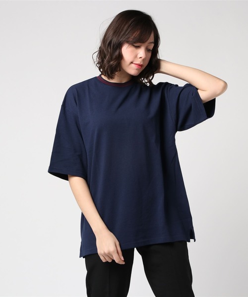 ARCHIVER(アーカイバ)の「【RES】鹿の子ライン入り刺繍クルーTシャツ(Tシャツ/カットソー・メンズ・ネイビー/ピンク/チャコールグレー/ホワイト・MEDIUM/LARGE)」の10枚目の写真