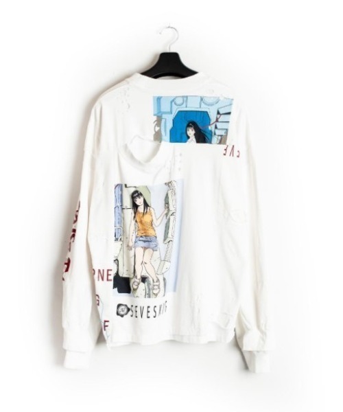SEVESKIG（セヴシグ）の「seveskig/セブシグ/NReborn L/SL Tee Shirt Ver, Hisashi Eguchi（Tシャツ/カットソー・メンズ・ブラック/ホワイト・L/XL/M）」の4枚目の写真