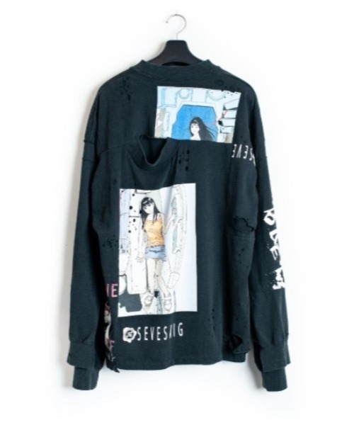 SEVESKIG（セヴシグ）の「seveskig/セブシグ/NReborn L/SL Tee Shirt Ver, Hisashi Eguchi（Tシャツ/カットソー・メンズ・ブラック/ホワイト・L/XL/M）」の9枚目の写真