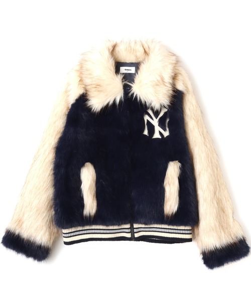 MLB(メジャーリーグベースボール)の「atmos pink MLB Faux Far Blouson / アトモス ピンク MLB フォー ファー ブルゾン 【SP】(その他アウター・レディース・グレー/ベージュ/ネイビー・FREE)」の3枚目の写真