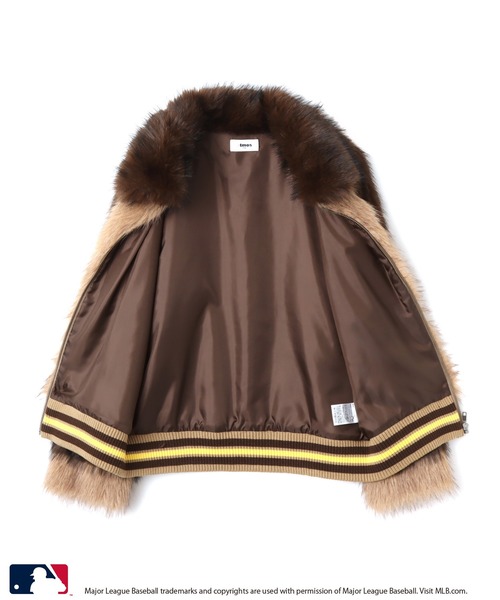 MLB(メジャーリーグベースボール)の「atmos pink MLB Faux Far Blouson / アトモス ピンク MLB フォー ファー ブルゾン 【SP】(その他アウター・レディース・グレー/ベージュ/ネイビー・FREE)」の17枚目の写真