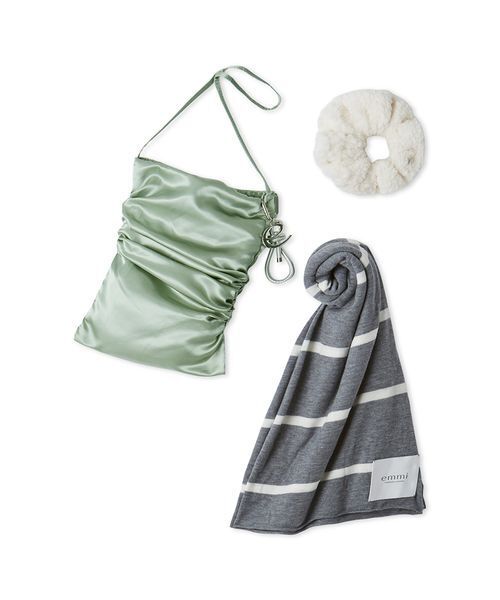 emmi（エミ）の「【セットアイテム】HOLIDAYギフトセット（トートバッグ・レディース・ミント/ホワイト/ブラウン・F）」の22枚目の写真