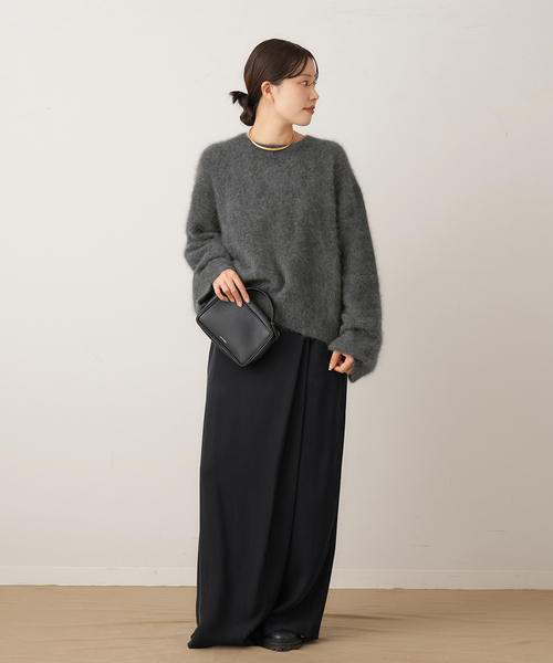 plage（プラージュ）の「《一部カラー六本木店・WEB限定》Fur Essential ニット（ニット/セーター・レディース・ブラック/グレー系その他/チャコールグレー/ラベンダー・FREE）」の10枚目の写真