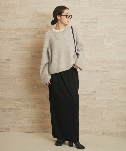 plage（プラージュ）の「《一部カラー六本木店・WEB限定》Fur Essential ニット（ニット/セーター・レディース・ブラック/グレー系その他/チャコールグレー/ラベンダー・FREE）」の11枚目の写真