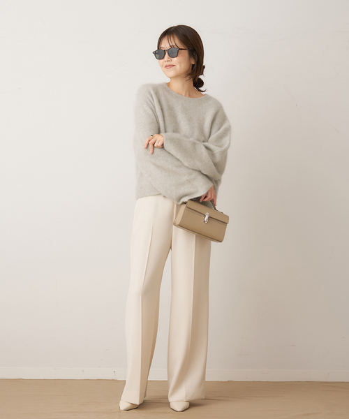 plage（プラージュ）の「《一部カラー六本木店・WEB限定》Fur Essential ニット（ニット/セーター・レディース・ブラック/グレー系その他/チャコールグレー/ラベンダー・FREE）」の14枚目の写真