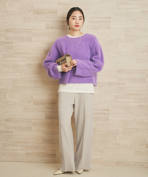 plage（プラージュ）の「《一部カラー六本木店・WEB限定》Fur Essential ニット（ニット/セーター・レディース・ブラック/グレー系その他/チャコールグレー/ラベンダー・FREE）」の15枚目の写真