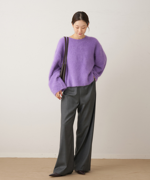 plage（プラージュ）の「《一部カラー六本木店・WEB限定》Fur Essential ニット（ニット/セーター・レディース・ブラック/グレー系その他/チャコールグレー/ラベンダー・FREE）」の16枚目の写真