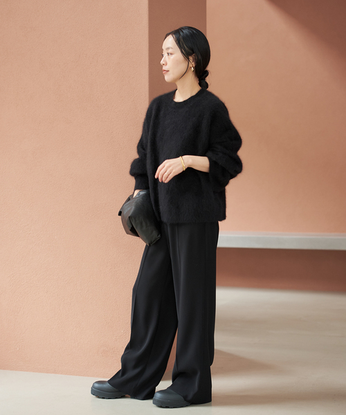 plage（プラージュ）の「《一部カラー六本木店・WEB限定》Fur Essential ニット（ニット/セーター・レディース・ブラック/グレー系その他/チャコールグレー/ラベンダー・FREE）」の18枚目の写真