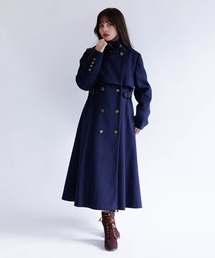 axes femme(アクシーズファム)の2WAYカラーロングコート(ダッフルコート)
