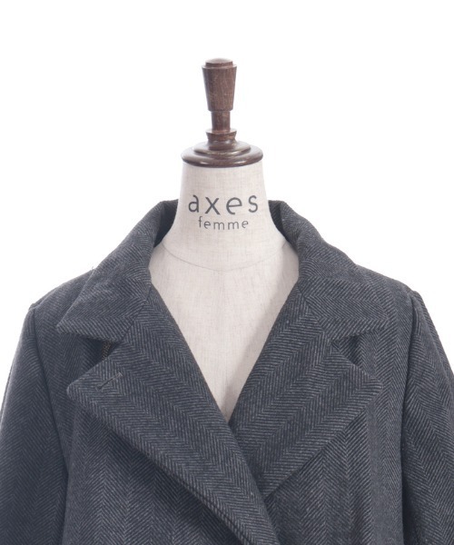 2WAYカラーロングコート（ダッフルコート）｜axes femme