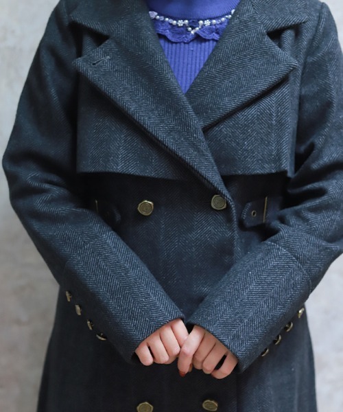 2WAYカラーロングコート（ダッフルコート）｜axes femme