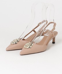 BOSS（ボス）の「スリングバックパンプス ナッパレザー Double Bモノグラム（パンプス）」