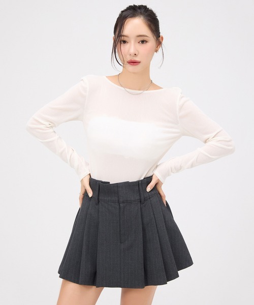 ボックスプリーツミニスカート（スカート）｜EIMY ISTOIRE（エイミー