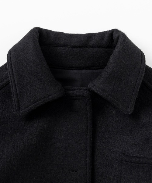 AJUGA.（アジュガ）の「ウールショートジャケット（ブルゾン・レディース・ブラック/アイボリー・FREE）」の8枚目の写真