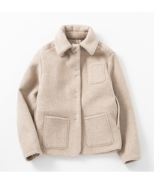 AJUGA.（アジュガ）の「ウールショートジャケット（ブルゾン・レディース・ブラック/アイボリー・FREE）」の6枚目の写真