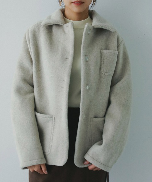 AJUGA.（アジュガ）の「ウールショートジャケット（ブルゾン・レディース・ブラック/アイボリー・FREE）」の19枚目の写真