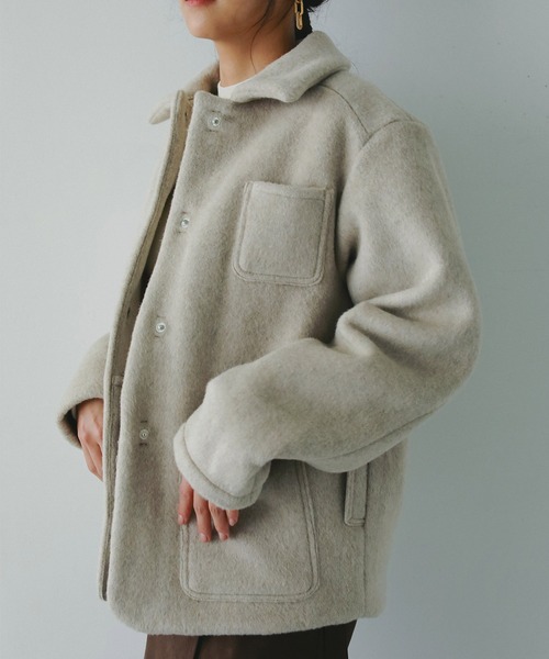 AJUGA.（アジュガ）の「ウールショートジャケット（ブルゾン・レディース・ブラック/アイボリー・FREE）」の20枚目の写真