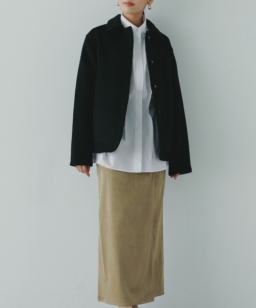 AJUGA.（アジュガ）の「ウールショートジャケット（ブルゾン・レディース・ブラック/アイボリー・FREE）」の16枚目の写真