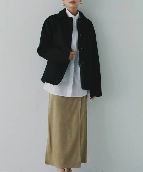 AJUGA.（アジュガ）の「ウールショートジャケット（ブルゾン・レディース・ブラック/アイボリー・FREE）」の15枚目の写真