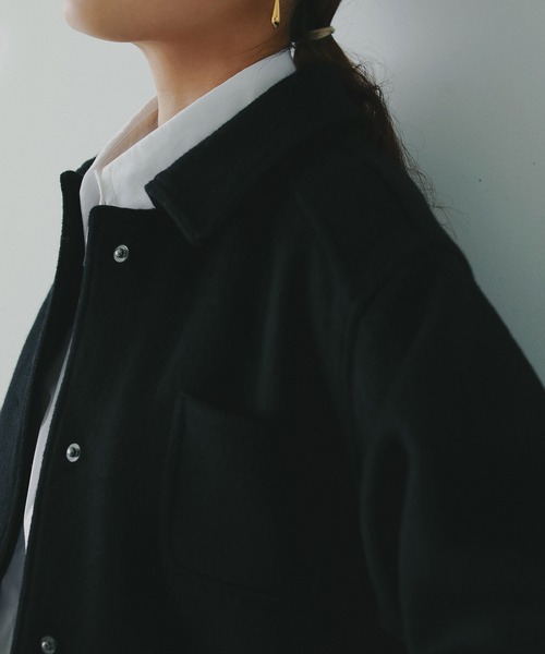 AJUGA.（アジュガ）の「ウールショートジャケット（ブルゾン・レディース・ブラック/アイボリー・FREE）」の14枚目の写真