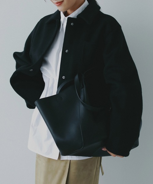 AJUGA.（アジュガ）の「ウールショートジャケット（ブルゾン・レディース・ブラック/アイボリー・FREE）」の12枚目の写真