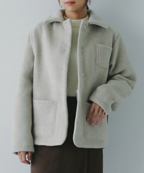 AJUGA.（アジュガ）の「ウールショートジャケット（ブルゾン・レディース・ブラック/アイボリー・FREE）」の21枚目の写真