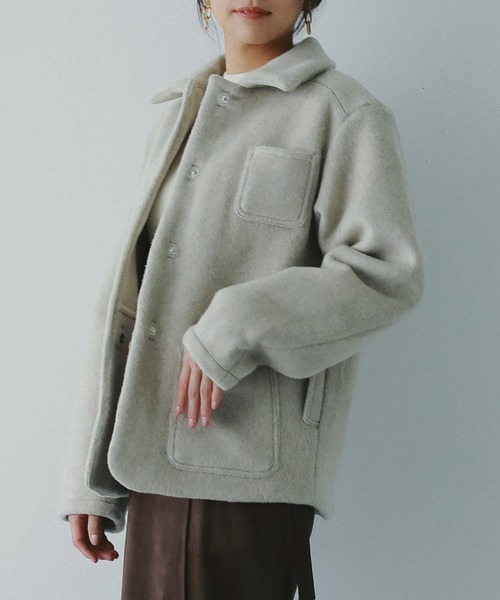 AJUGA.（アジュガ）の「ウールショートジャケット（ブルゾン・レディース・ブラック/アイボリー・FREE）」の22枚目の写真