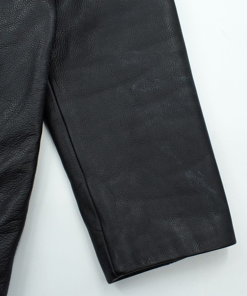 Guess(ゲス)の「【USED】GUESS カーコート レザージャケット(ライダースジャケット・メンズ・ブラック・LARGE)」の4枚目の写真