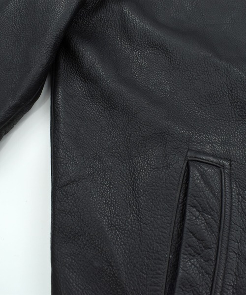 Guess(ゲス)の「【USED】GUESS カーコート レザージャケット(ライダースジャケット・メンズ・ブラック・LARGE)」の6枚目の写真