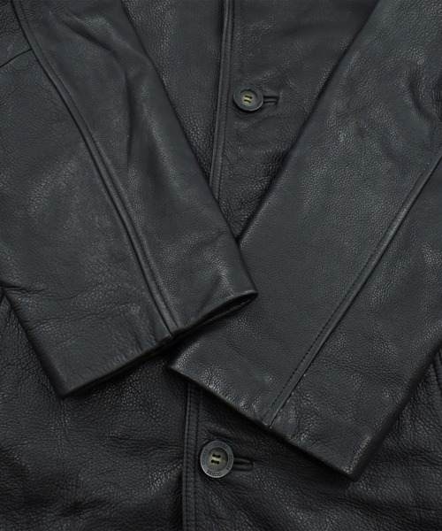 Guess(ゲス)の「【USED】GUESS カーコート レザージャケット(ライダースジャケット・メンズ・ブラック・LARGE)」の8枚目の写真