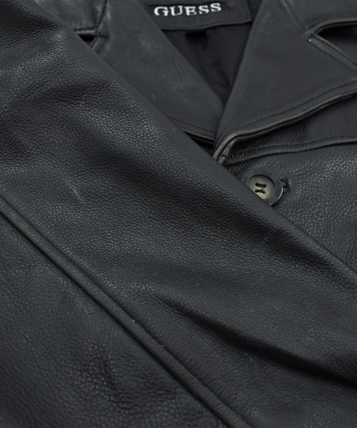 USED】GUESS カーコート レザージャケット（ライダースジャケット