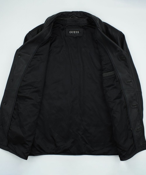 USED】GUESS カーコート レザージャケット（ライダースジャケット