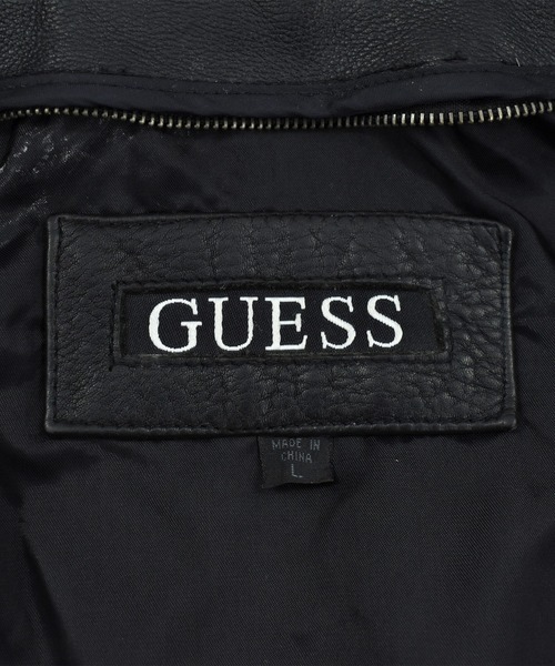 USED】GUESS カーコート レザージャケット（ライダースジャケット