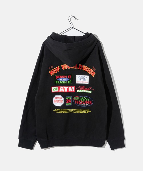 HUF(ハフ)の「HUF PROMO P/O HOODIE ハフ プロモーション プリント パーカー(パーカー・メンズ・ブラック・SMALL/MEDIUM/LARGE/X-LARGE)」の4枚目の写真
