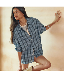 BITTER CELLS | アビゲイルチェックシャツ-ブルー(シャツ/ブラウス)