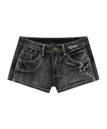 GILAARCHIVE | TATTOOED GRAPHIC DENIM SHORTS_GREY(その他パンツ)