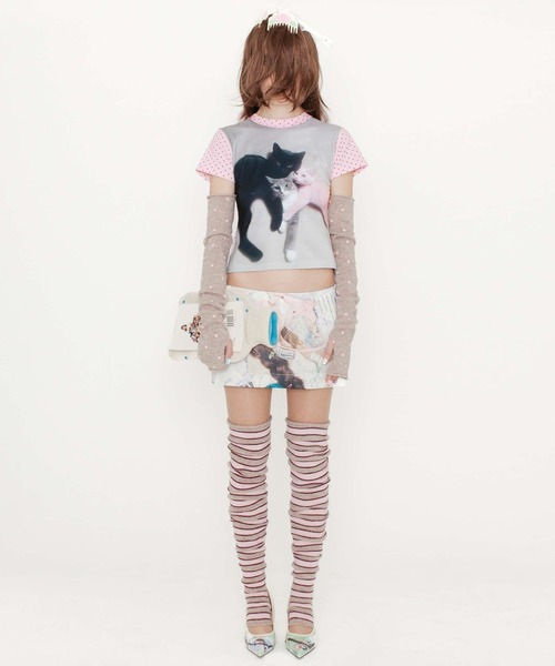 grapevine by k3（グレープバインバイケースリー）の「KITTEN TRIO T-SHIRT（Tシャツ/カットソー・レディース・マルチ・S/M）」の2枚目の写真