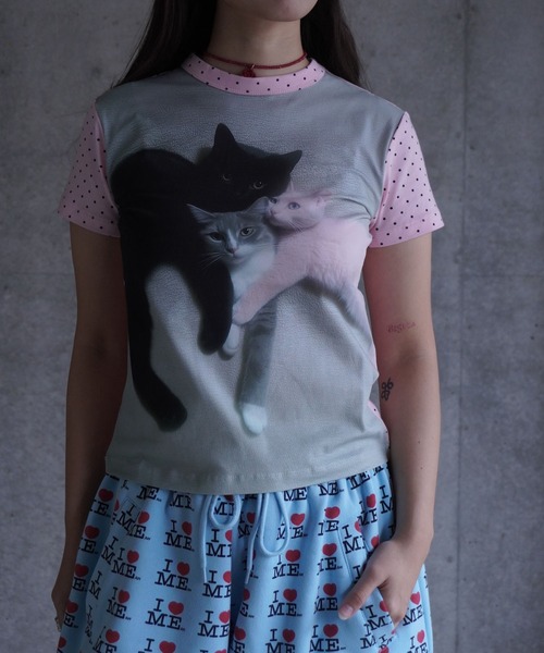 grapevine by k3（グレープバインバイケースリー）の「KITTEN TRIO T-SHIRT（Tシャツ/カットソー・レディース・マルチ・S/M）」の3枚目の写真