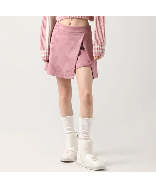 AVANDRESS(アバンドレス )の「Suede Chic Slit Mini Skirt PINK(スカート・レディース・ピンク・SMALL/MEDIUM)」の1枚目の写真