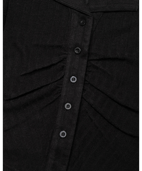 MOAA(モア)の「Shirred Collar Rib Top (BLACK)(カーディガン/ボレロ・レディース・その他・SMALL/MEDIUM)」の4枚目の写真