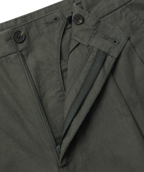 MUSINSA STANDARD(ムシンサスタンダード)の「コットンリネンツータックワイドパンツ【カーキ】(その他パンツ・メンズ・その他・38/36/34/28/29/32/30/31/33/26/27)」の5枚目の写真
