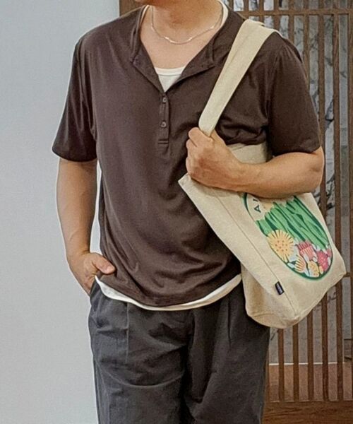 MUSINSA STANDARD(ムシンサスタンダード)の「コットンリネンツータックワイドパンツ【カーキ】(その他パンツ・メンズ・その他・38/36/34/28/29/32/30/31/33/26/27)」の9枚目の写真