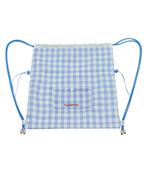 TYPESERVICE（タイプサービス）の「Checkered Button Pocket Bag [Sky Blue]（バックパック/リュック・レディース・その他・FREE）」の2枚目の写真