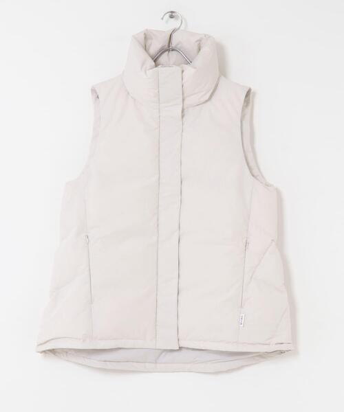 THE GOODLAND MARKET（ザグッドランドマーケット）の「KWD　STAND COLLAR DOWN VEST（ダウンベスト・レディース・アイボリー/ブラック・FREE）」の3枚目の写真