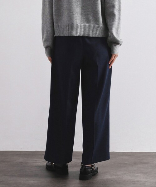 OPAQUE.CLIP（オペークドットクリップ）の「カルゼタックワイドパンツ【洗濯機OK】（その他パンツ・レディース・オフホワイト/ネイビー・38/40）」の7枚目の写真